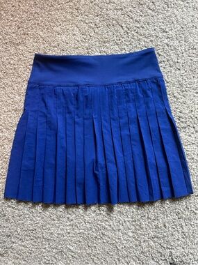 Pleated Mini Skirt in Blue